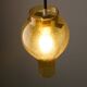 Yellow glass pendant lamp with bubbles