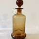 Art Deco liqueur set in amber glass