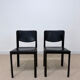 Set of 6 Matteo Grassi chairs in black leather – Italian design