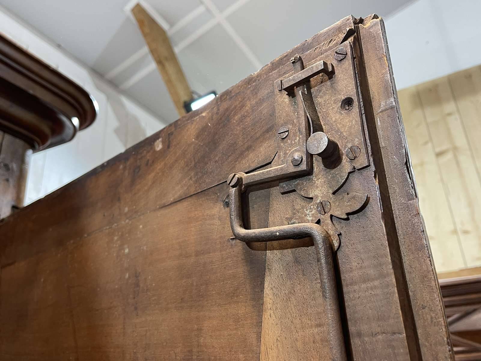 18th century walnut castle wardrobe - fully removable