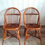 Deux chaises en rotin