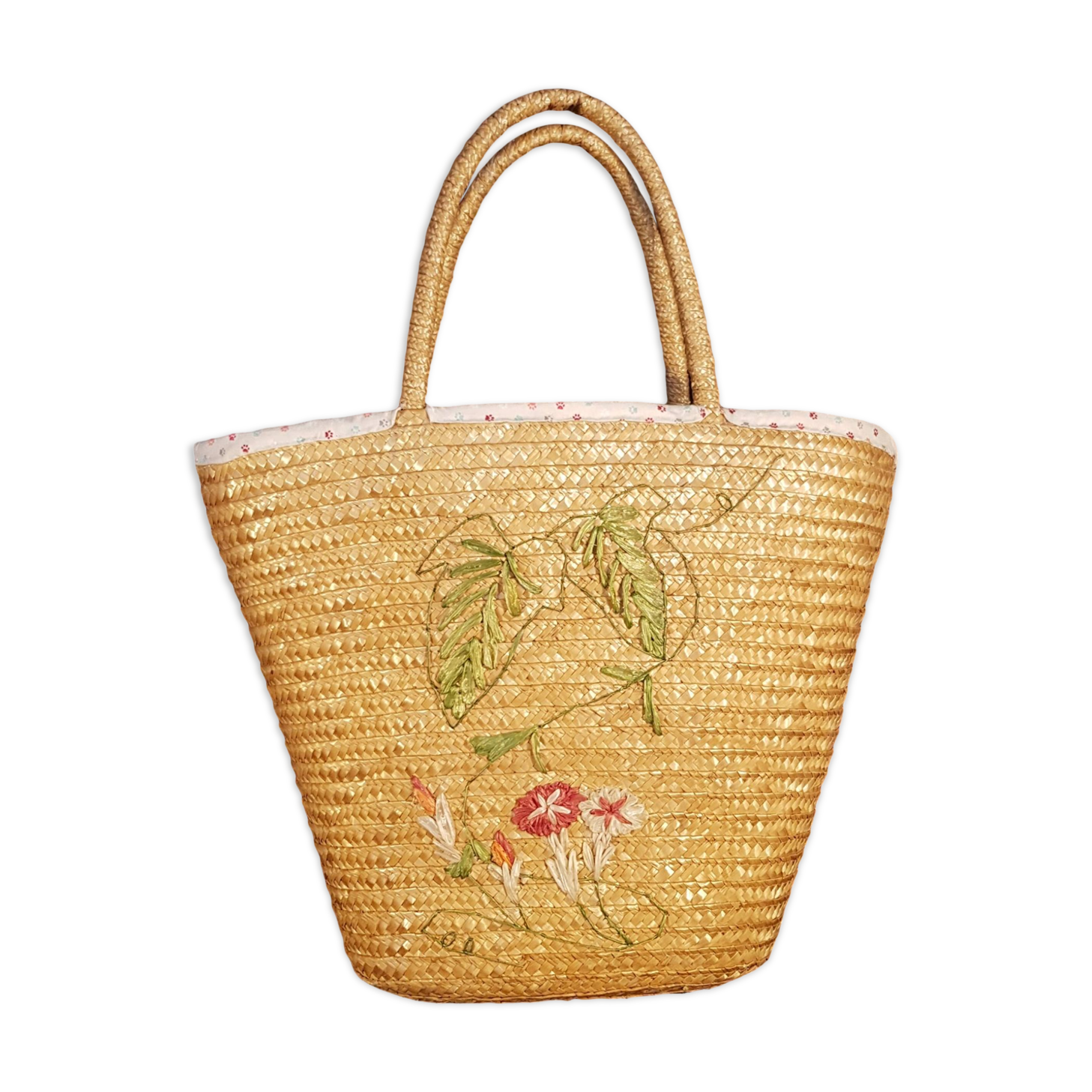 Vintage straw basket