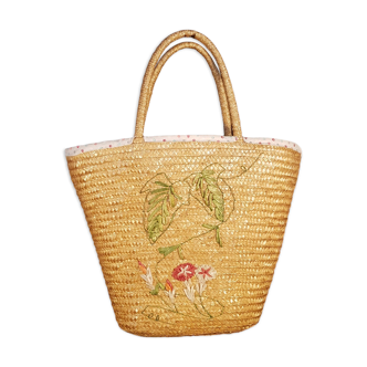 Vintage straw basket