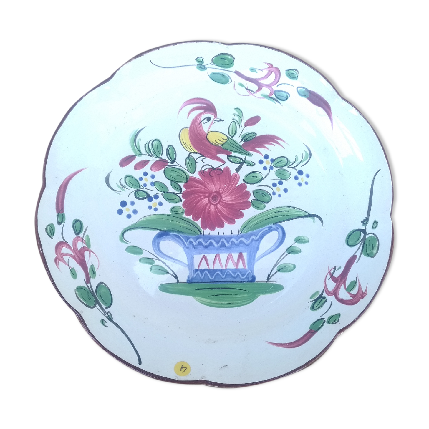 La rochelle plate, floral and animal decor