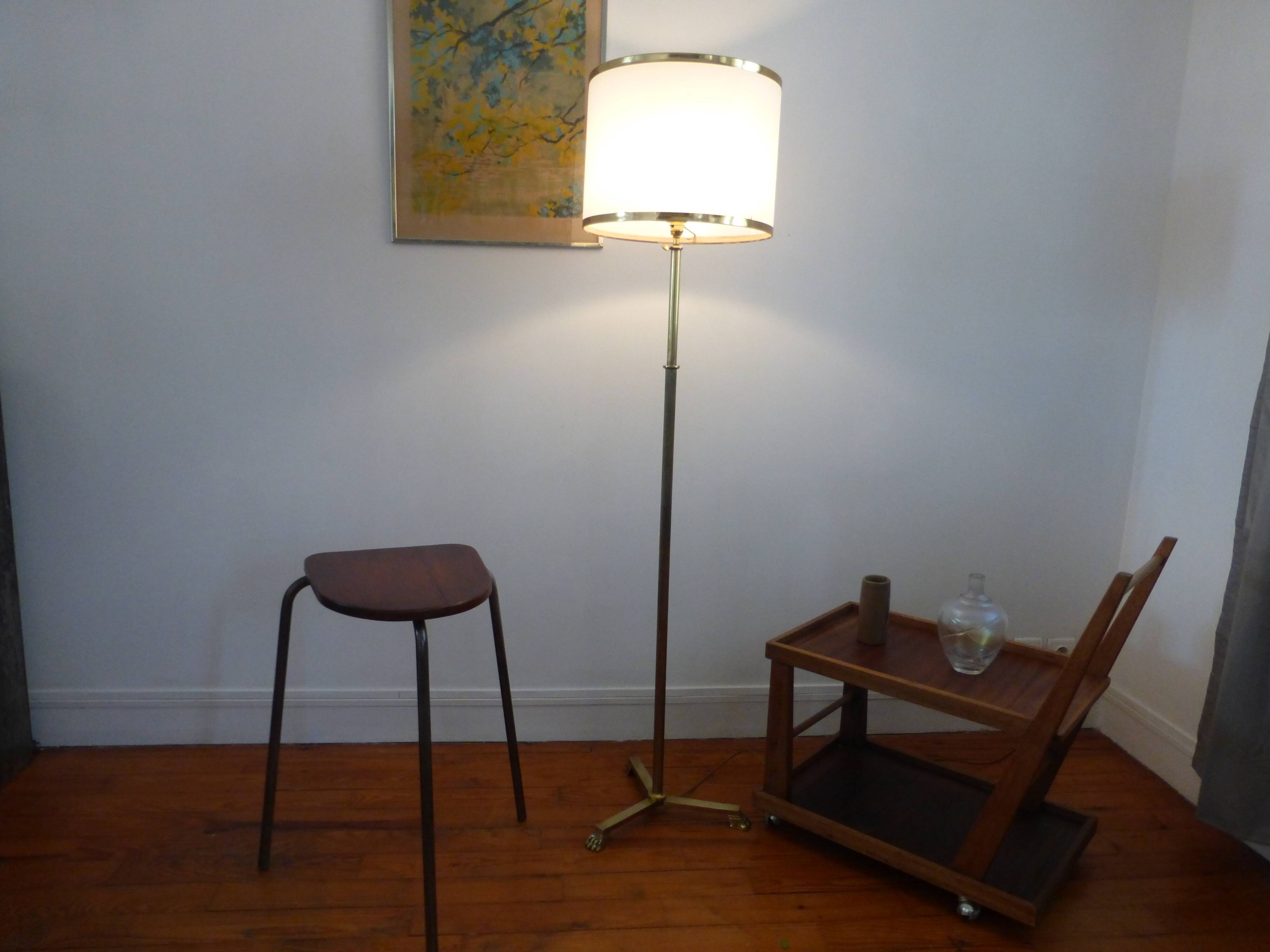 Empire-style brass lamppost