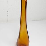 Small soliflore vase helical shape height 21.5 cm orange