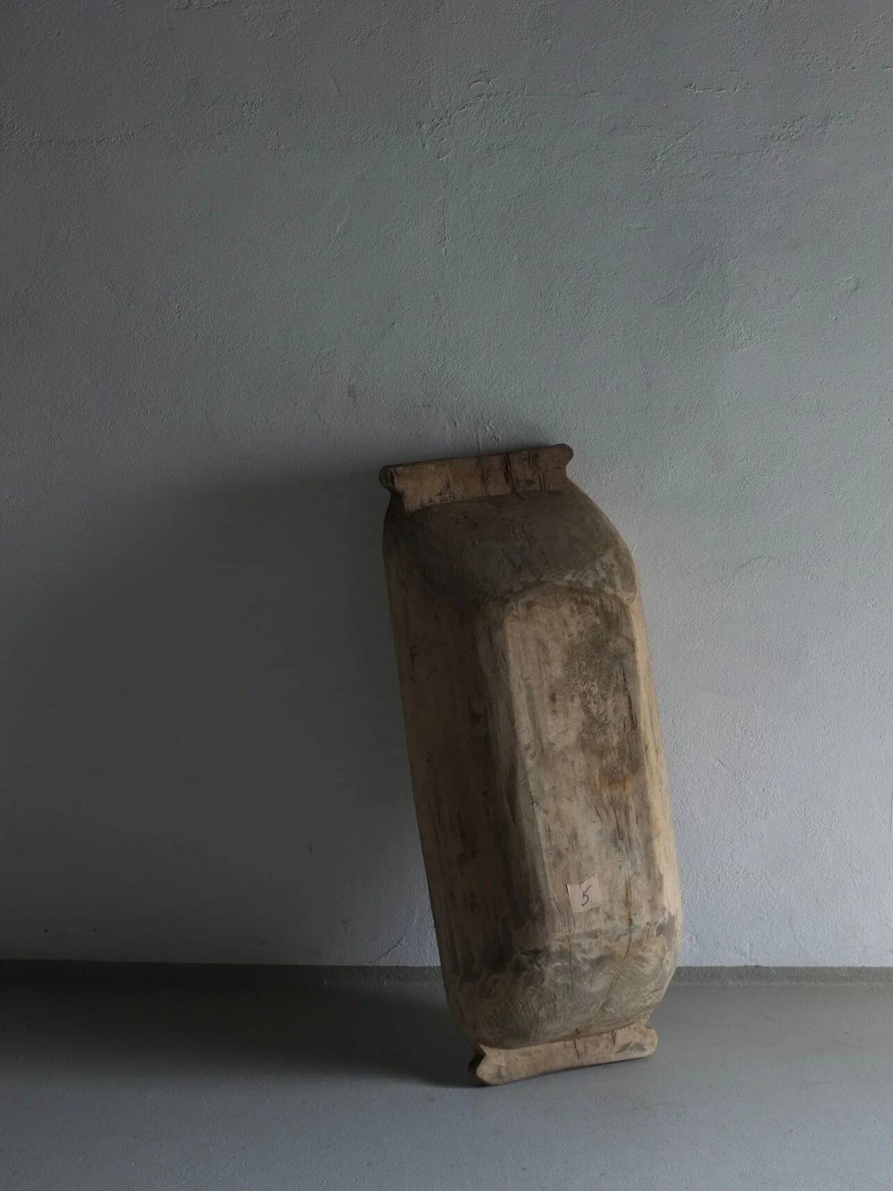 Large Wabi Sabi Carved Wood Bowl