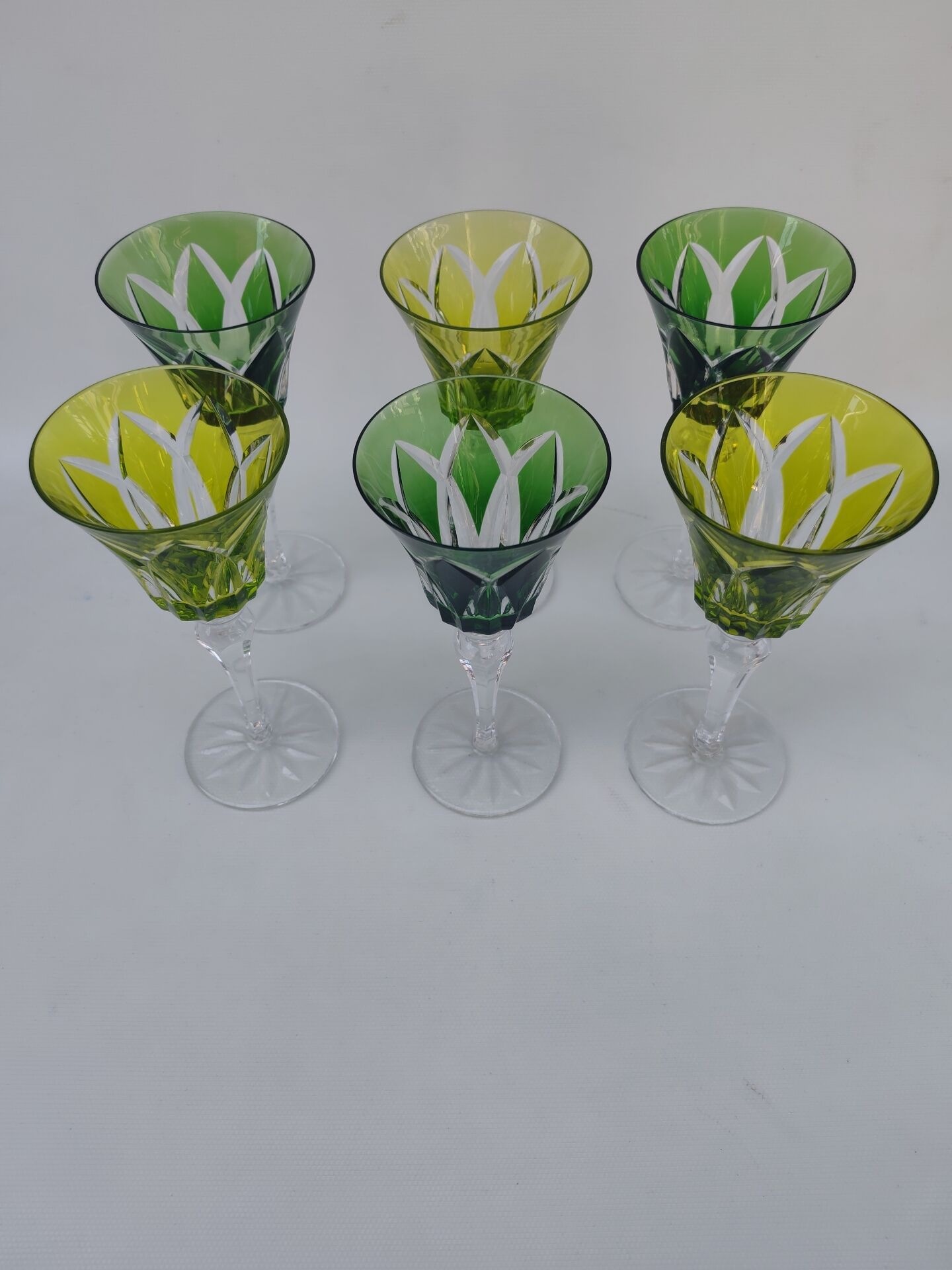 6 large crystal glasses from Saint Louis, Camargue model.