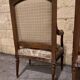 Pair of antique carved wooden armchairs