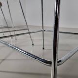 Set of 4 brown oak plywood bar stools by Fritz Hansen Series 7 by Arne Jacobsen.