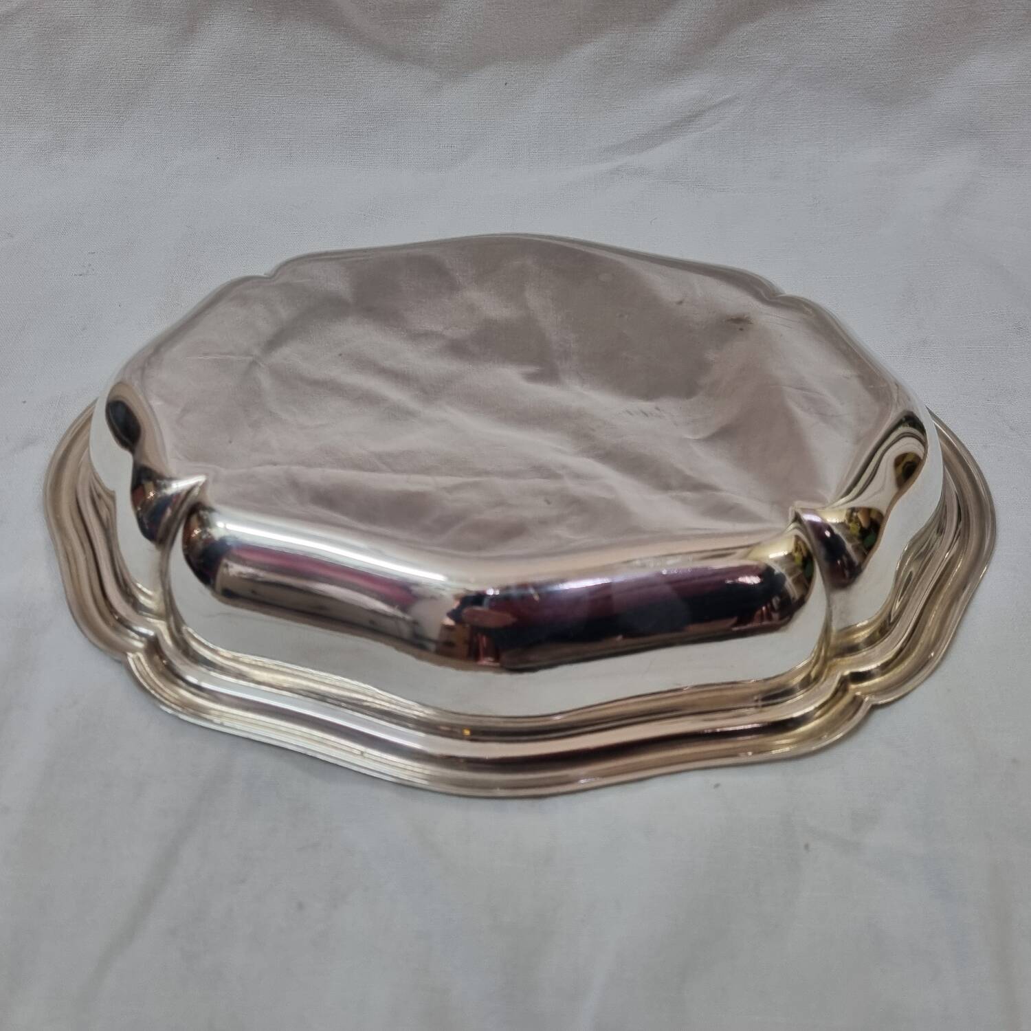 Fruit or bread basket, silver from 1980