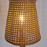 Vintage bamboo bedside lamp