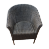 Dark green rattan chair