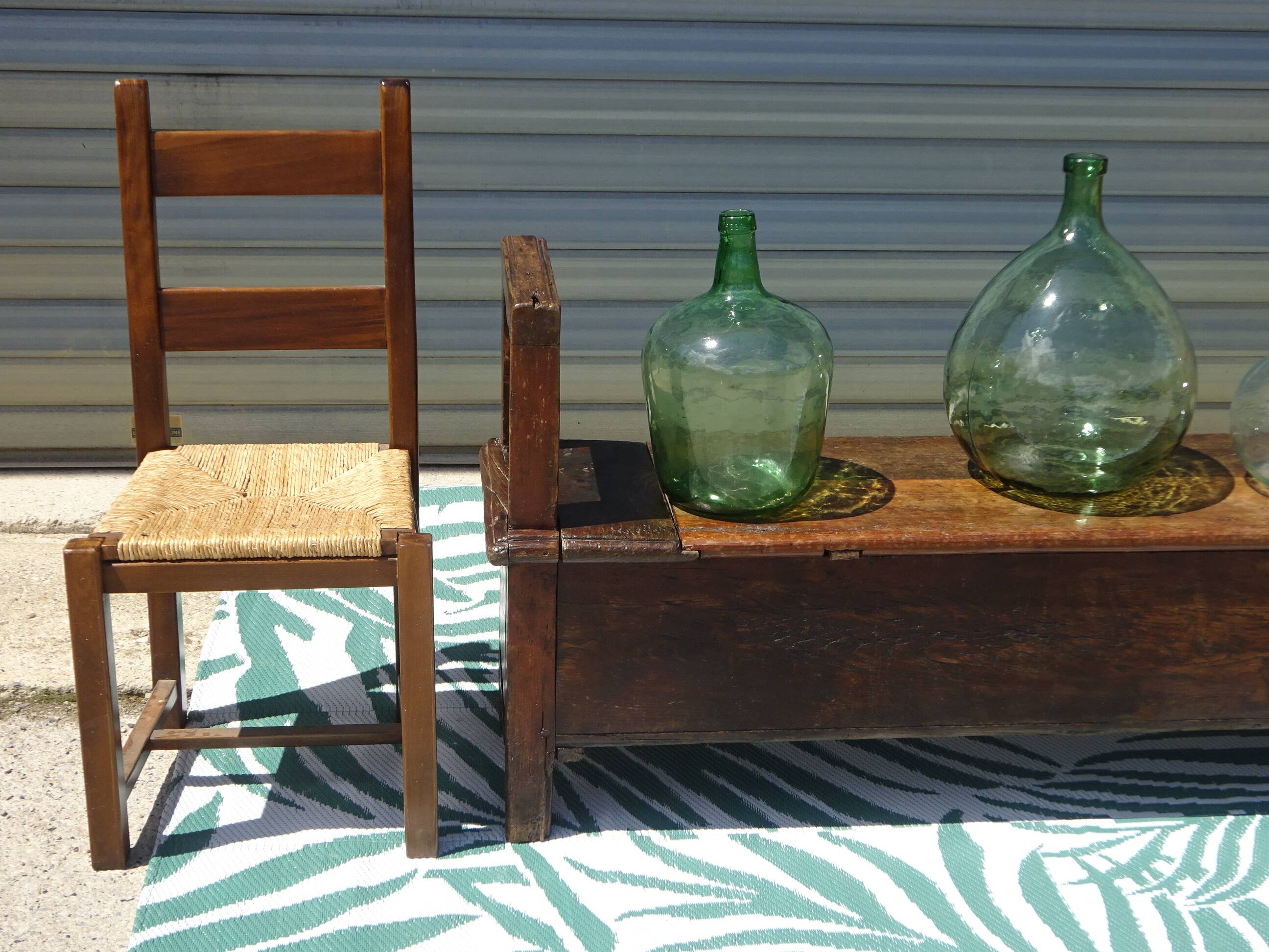 Oak solid wood storage bench