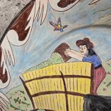 Large terracotta dish signed