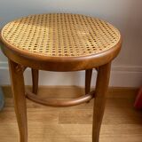 Wooden and caning stool