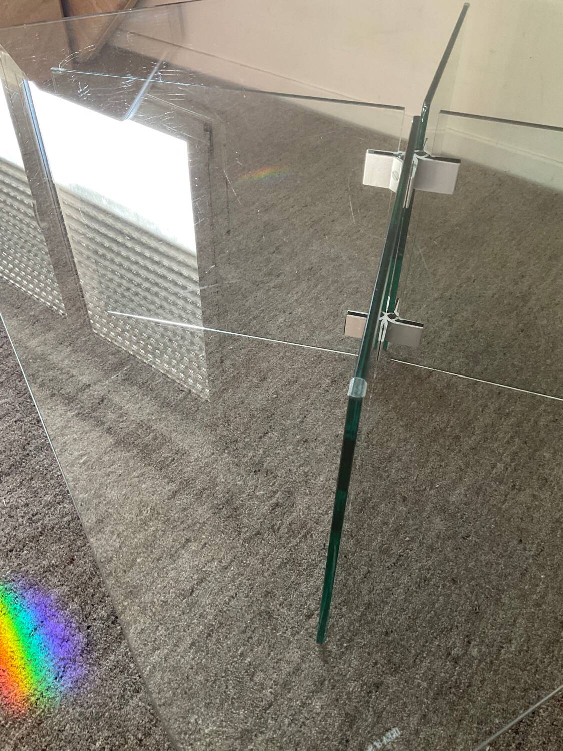 Vintage Ikea glass coffee table