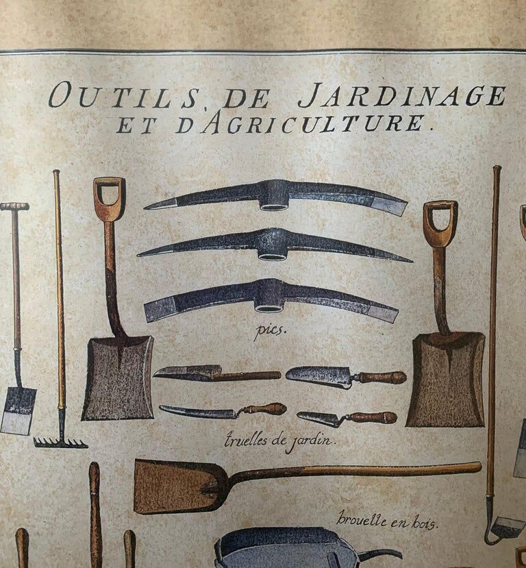 Lucien Dautrey, gardening tools, engraving, nineteenth century