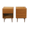 Set of 2 wooden bedside tables by Up Zavody