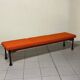 Colourful wooden bench with fabric, 1960s
