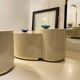 Auxiliary Table, High Gloss Laminate, Full Moon or Half Moon, Handmade, Size L