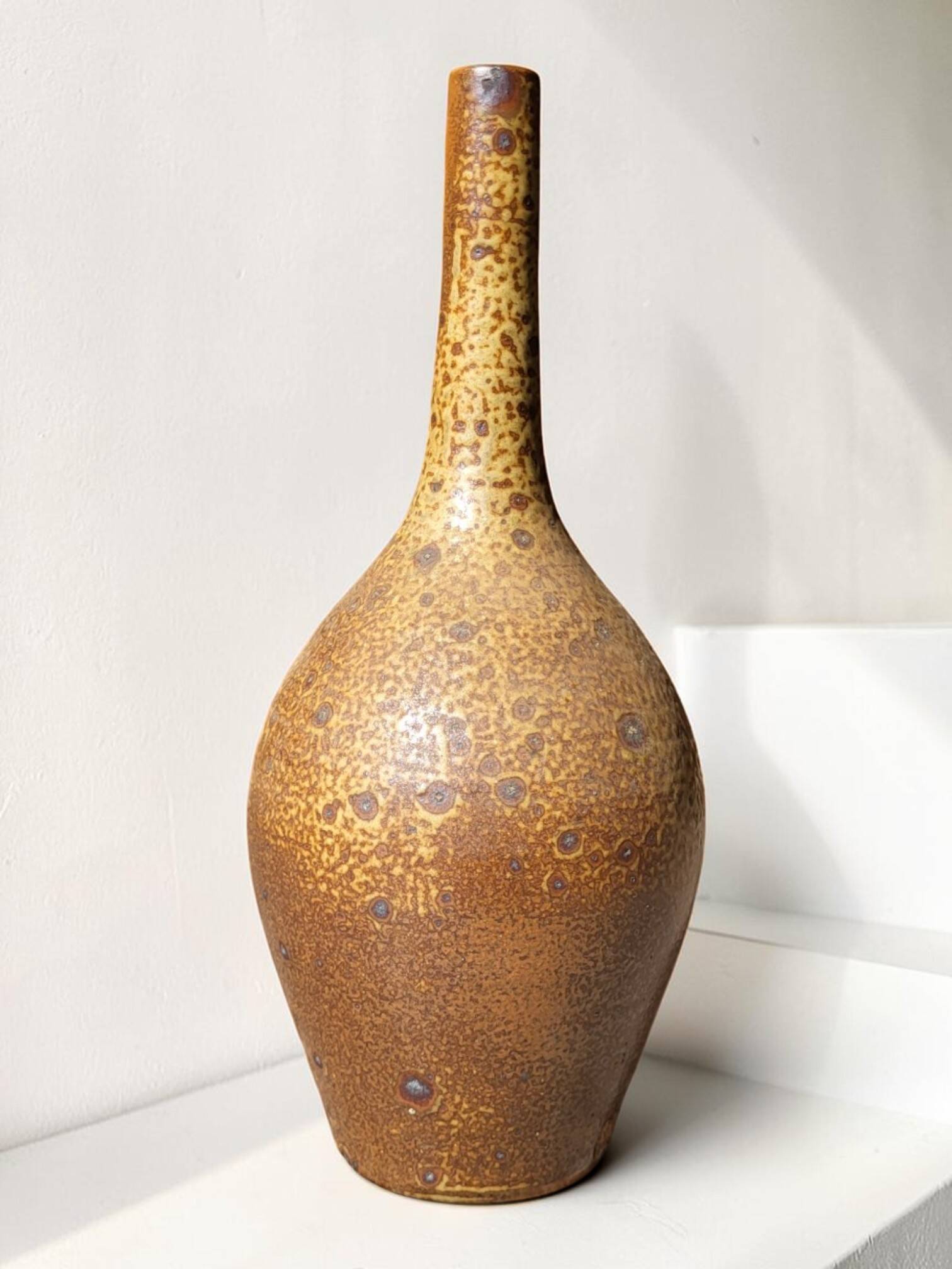 Vase en grès pyrité Michel Dumont / Puisaye