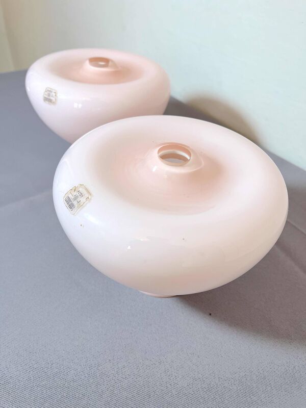 Paire de lampes de chevets en verre de Murano, 1970
