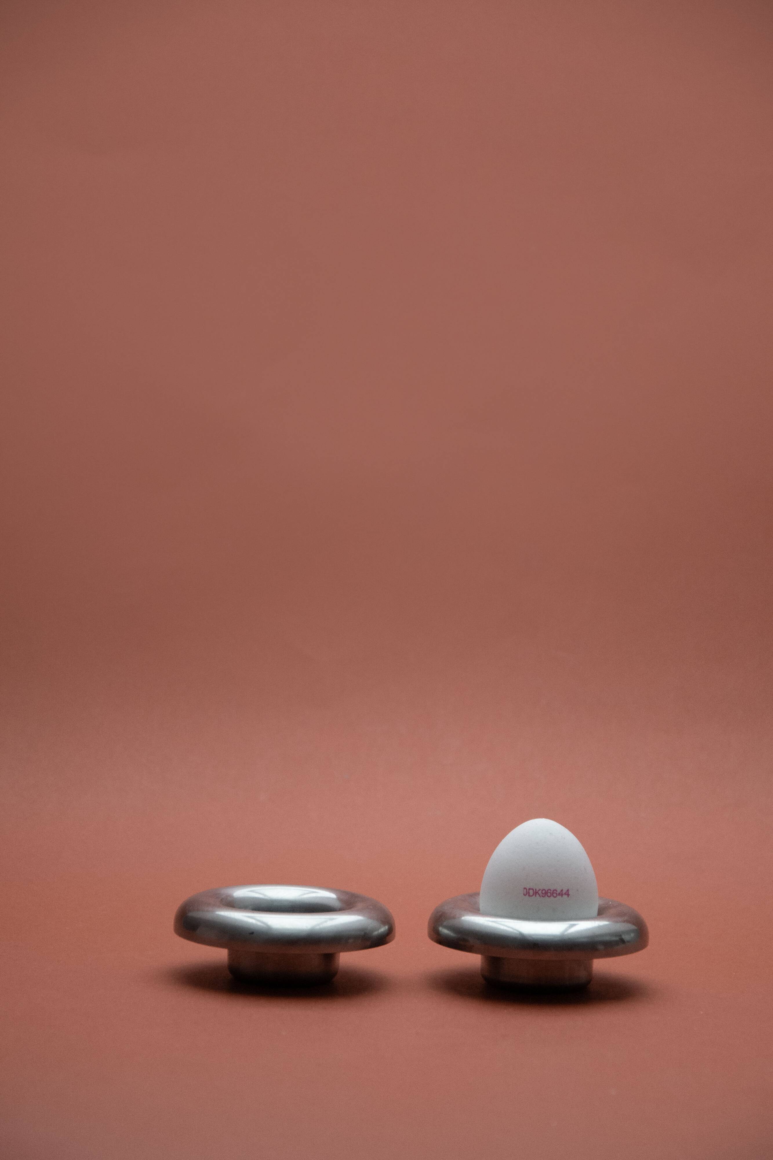 Pair of egg cups by Erik Magnussen – Stelton, early 1970s.
