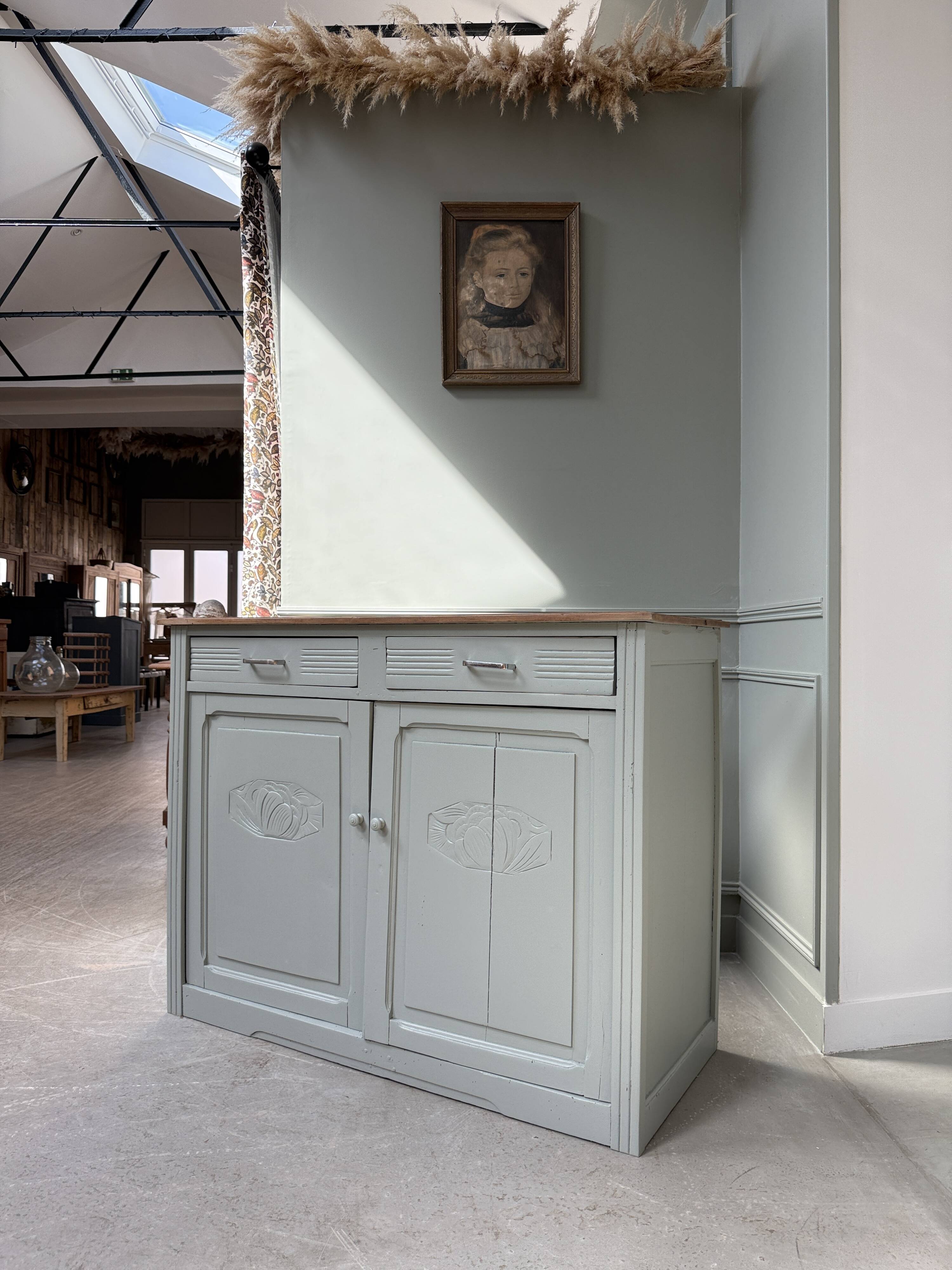 Art Deco green sideboard