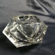Empty diamond ashtray pocket flavio polished glass Murano crystal facets prism 60s