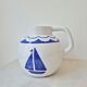 Hand-painted ceramic vase "Boat" - Signature Pauline