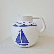 Vase en céramique peint à la main "Bateau" - Signature Pauline