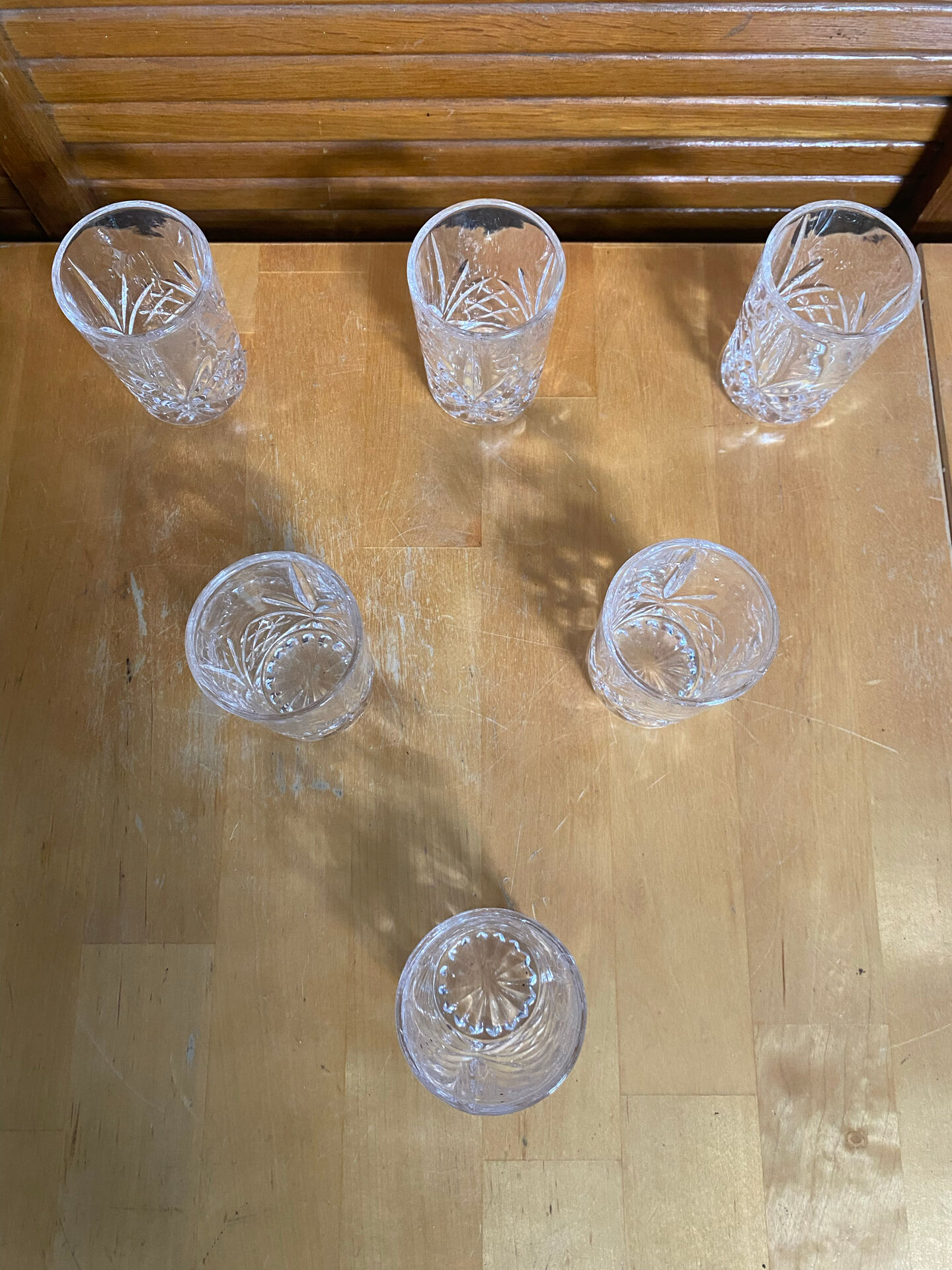 Série De 6 Verres à Shooter Verre Taillé Design Rétro #E390