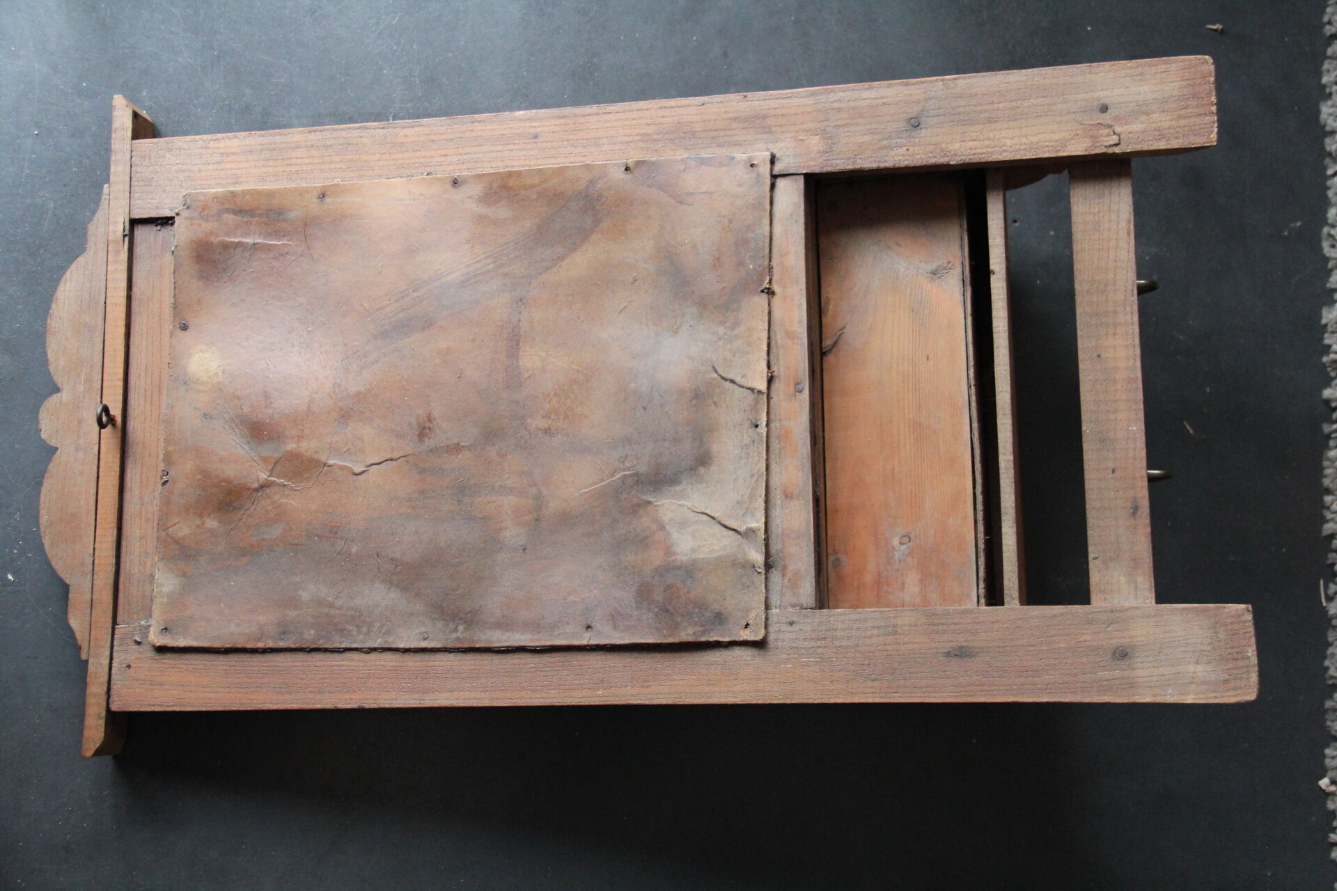 Toilet or pharmacy cabinet with old mirror