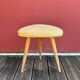 Tabouret vintage pieds compas et moumoute