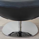 Pair of Tirup Ikea leather armchairs