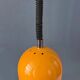 Vintage yellow Space Age pendant lamp, mid-century modern hanging light