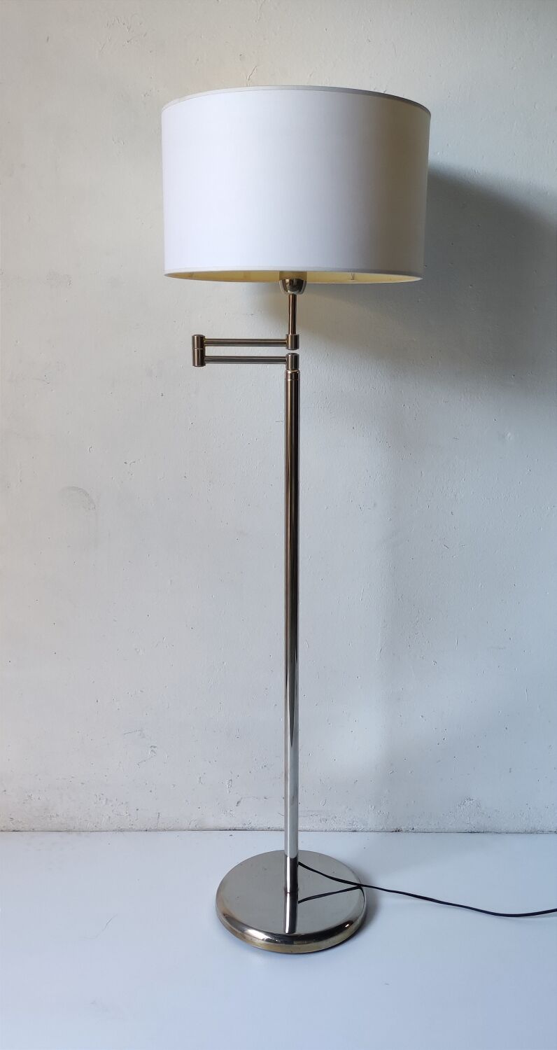 Articulated reading floor lamp from the 80s