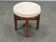 Art Deco Walnut Veneer Upholstered Stool, Czechoslovakia 1930s