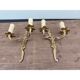 Pair of bronze wall sconces