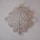 XL frosted leaf wall light, Murano glass, Italy, 1970