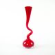 Red vase, Swing Vase, Danish design, manufactured by Normann Copenhagen