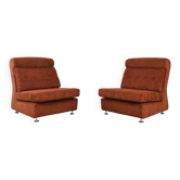 Mid-Century Italian Lounge Chairs, 1970s, Set of 2