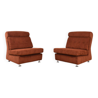 Mid-Century Italian Lounge Chairs, 1970s, Set of 2