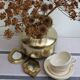 Golden brass vase