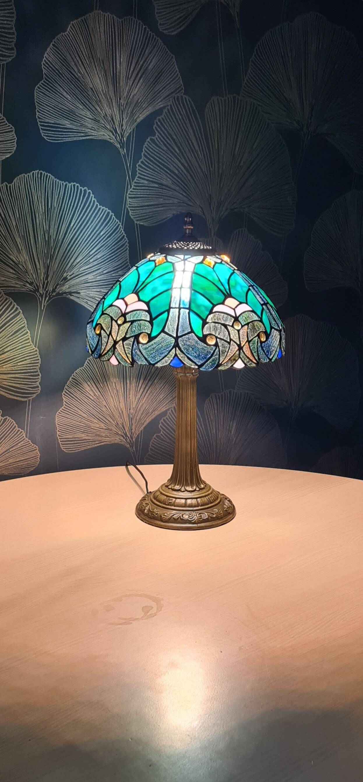 Lampe de table de style verre tiffany