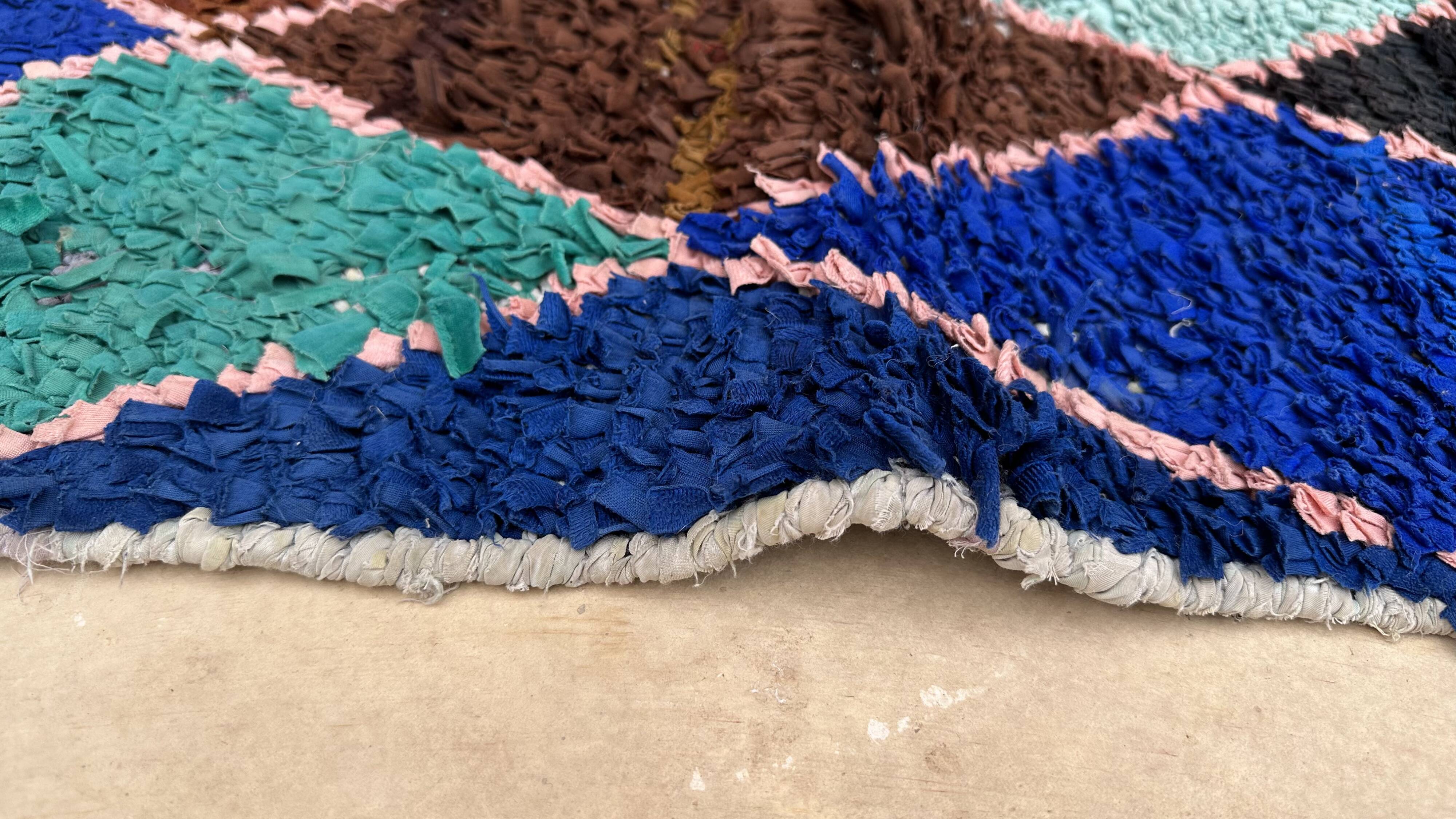 Colorful Boucherouite Moroccan rug - 71 x 209 cm