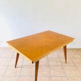 Oak table with compass feet