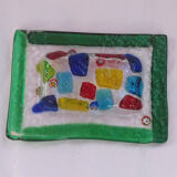 Empty millefiori-style glass pocket