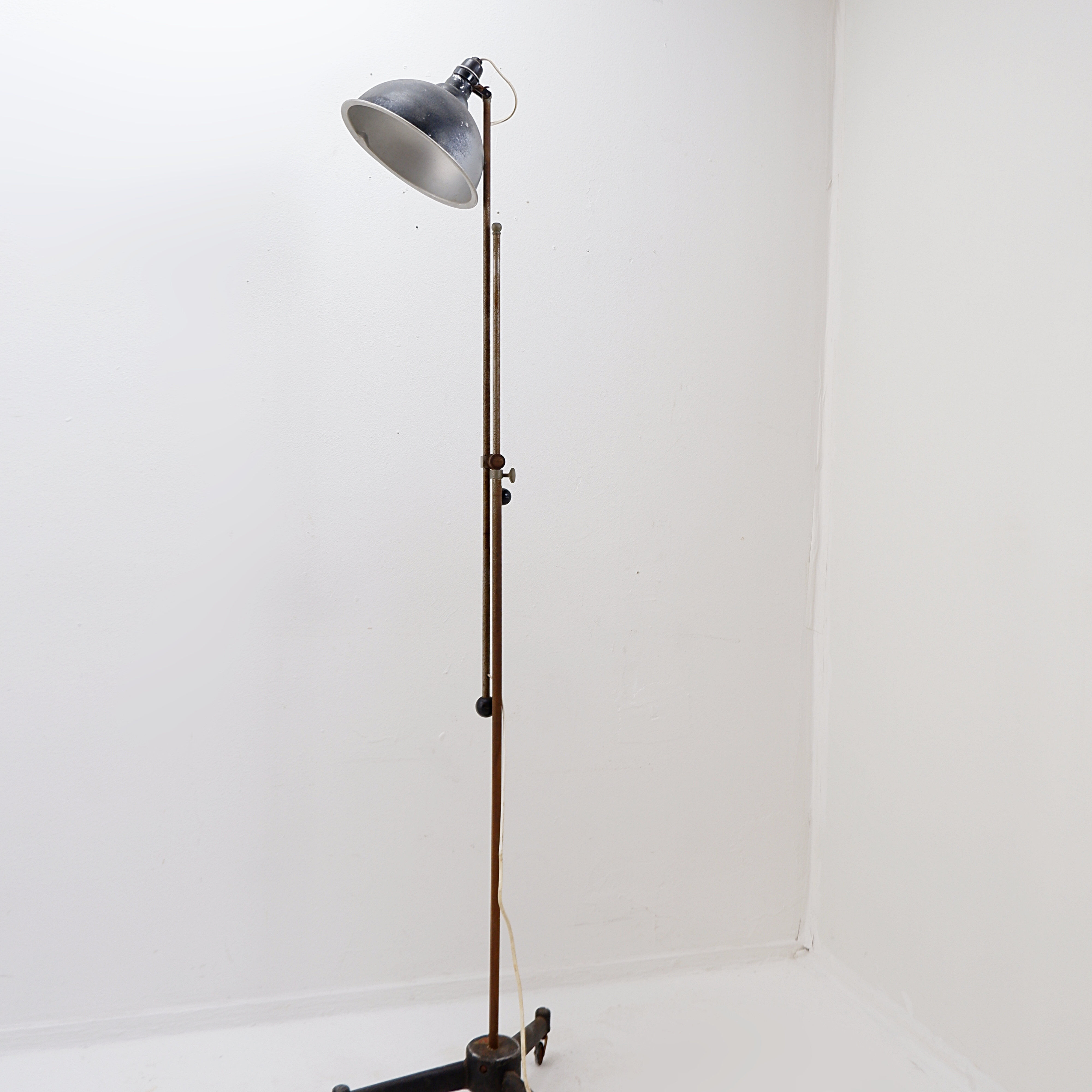 Industrial articulated floor lamp